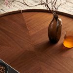 35.4-inch coffee tables, circular walnut design, suitable for living rooms, walnut material, suitable for bedrooms, living rooms, and offices - Image 10