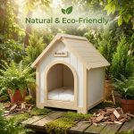 Modern Indoor Wooden Dog House with EVA Cushion – Solid Cedar Pet House for Small Dogs & Cats - Image 16