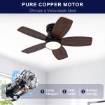 Ceiling Fans with Lights and Remote, 32 Inch Low Profile Ceiling Fan with Light, Flush Mount, Reversible, 3CCT, Dimmable Black Modern Ceiling Fan for Bedroom, Living Room, Outdoor Patio - Image 6