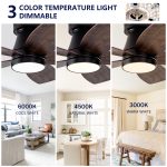 Ceiling Fans with Lights and Remote, 32 Inch Low Profile Ceiling Fan with Light, Flush Mount, Reversible, 3CCT, Dimmable Black Modern Ceiling Fan for Bedroom, Living Room, Outdoor Patio - Image 8