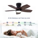 Ceiling Fans with Lights and Remote, 32 Inch Low Profile Ceiling Fan with Light, Flush Mount, Reversible, 3CCT, Dimmable Black Modern Ceiling Fan for Bedroom, Living Room, Outdoor Patio - Image 9