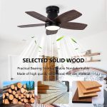 Ceiling Fans with Lights and Remote, 32 Inch Low Profile Ceiling Fan with Light, Flush Mount, Reversible, 3CCT, Dimmable Black Modern Ceiling Fan for Bedroom, Living Room, Outdoor Patio - Image 13
