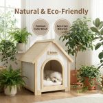 Modern Indoor Wooden Dog House with EVA Cushion – Solid Cedar Pet House for Small Dogs & Cats - Image 13