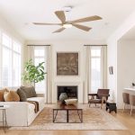 52 inch Natural Style Cozy Solid Wood White Ceiling Fan with Light,Quiet DC Motor - Image 4