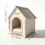 Modern Indoor Wooden Dog House with EVA Cushion – Solid Cedar Pet House for Small Dogs & Cats - Image 2