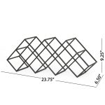 Modern Industrial Tabletop Wine Rack with 7 Bottle Holders in Black Iron Finish - Image 5