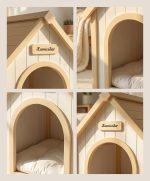Modern Indoor Wooden Dog House with EVA Cushion – Solid Cedar Pet House for Small Dogs & Cats - Image 7