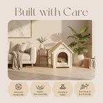 Modern Indoor Wooden Dog House with EVA Cushion – Solid Cedar Pet House for Small Dogs & Cats - Image 15