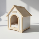 Modern Indoor Wooden Dog House with EVA Cushion – Solid Cedar Pet House for Small Dogs & Cats - Image 9