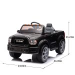 Licensed RAM 2500 12V Large Kids Ride On Electric Pickup W/Parents Control,High Chassis&Anti-skid Tires,Three-speed Adjustment,Open Storage Space,Bluetooth,Music,Gift Pickup For Kids Aged 3-5. - Image 2