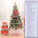 5ft artificial Christmas tree with LED energy-saving lights, including 109 pendant tree skirts and guardrails - Image 2