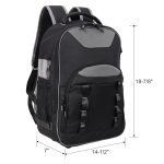 Oxford Cloth Multifunctional Tool Backpack, Heavy-Duty Tool Bag with Multiple Pockets for Electricians & Technicians - Image 13